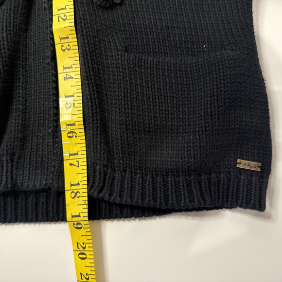 Denim & Supply Ralph Lauren Vintage Black Cotton Knit Hook Cardigan Med - Picture 15 of 16